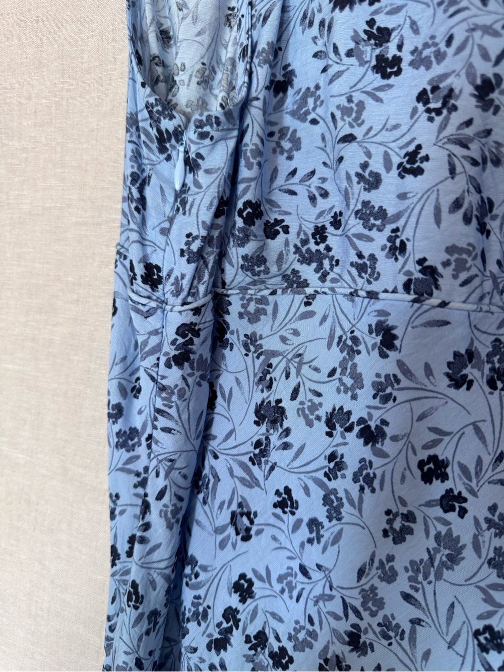 NWT Madewell $110 The Ariana floral Midi Dress in powder blue size 14 - Picture 10 of 10